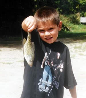 Grandson Adam and his fish