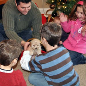 Esposito Family and new Cockapoo Puppy